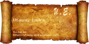 Utassy Endre névjegykártya